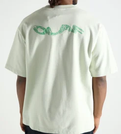 OLAF Wavy Drift Embro Tee Pale Green