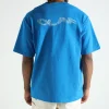 OLAF Wavy Drift Embro Tee Bright Blue