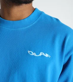 OLAF Wavy Drift Embro Tee Bright Blue