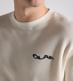 OLAF Wavy Drift Waffle Tee Off-White