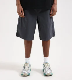 Palmes Cotton Ripstop Shorts Cotton Ripstop Charcoal