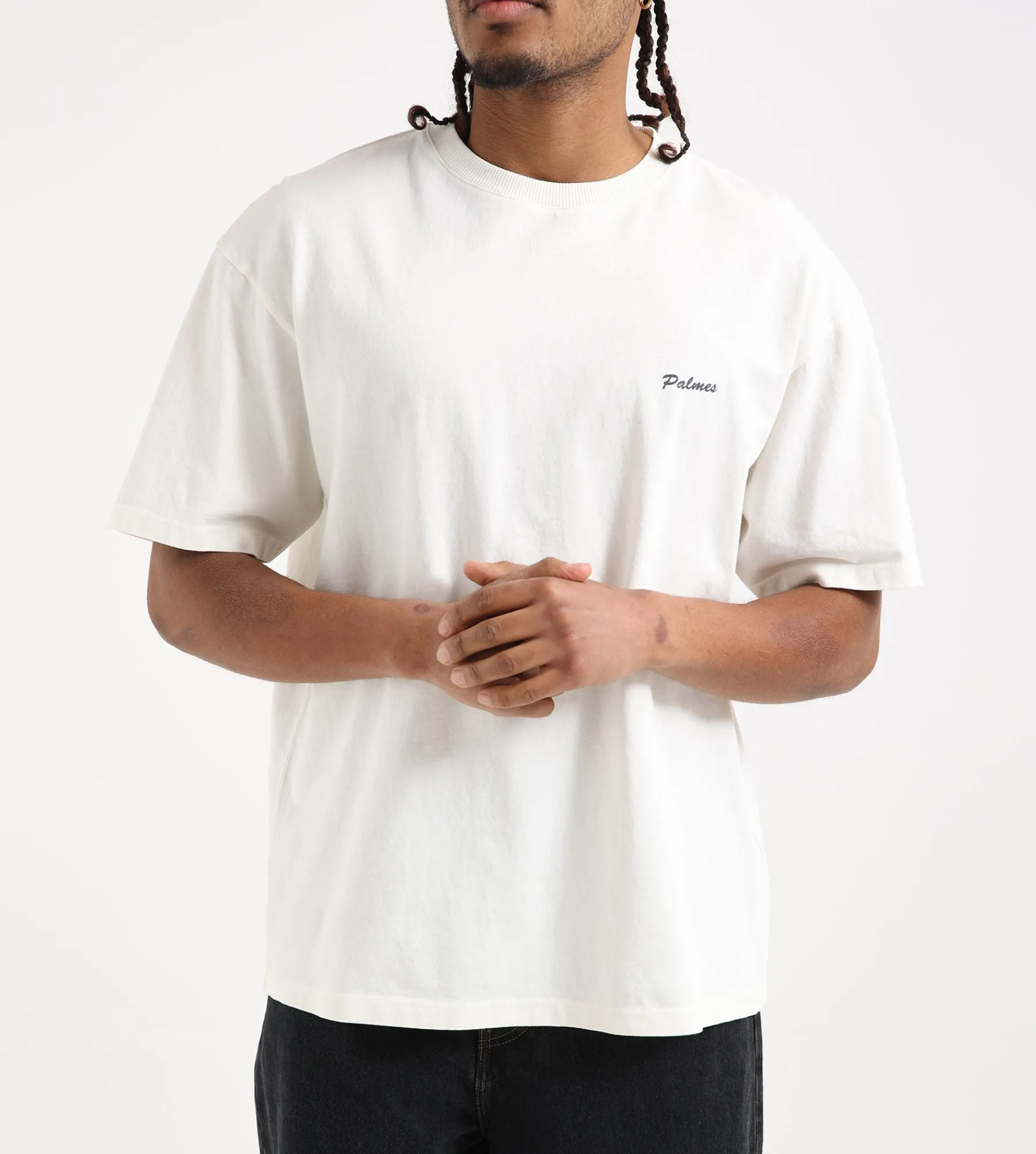Palmes Dyed T-Shirt 190GSM Jersey Broken White