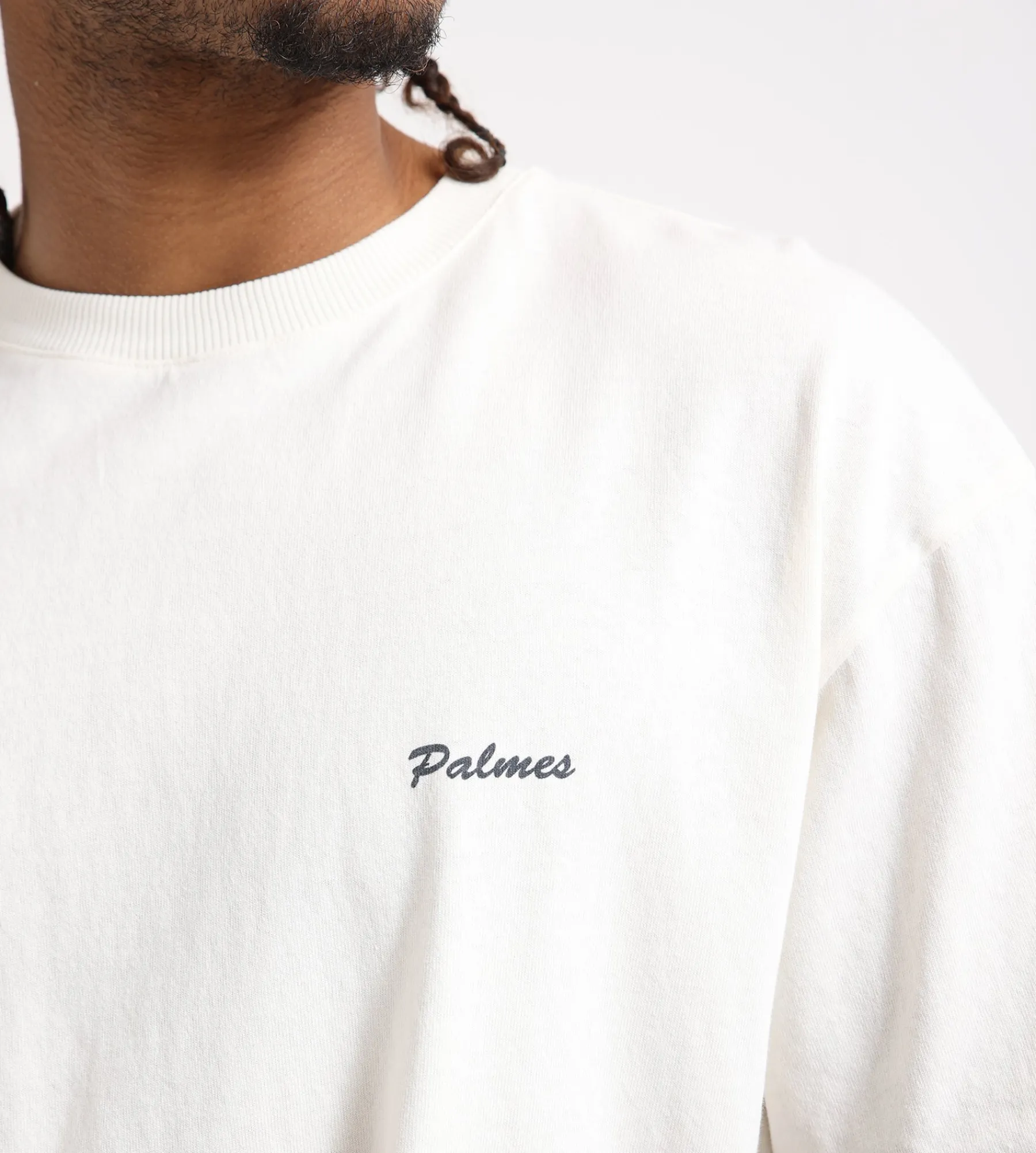 Palmes Dyed T-Shirt 190GSM Jersey Broken White