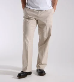 Palmes Pleated Linen Trousers Linen Cotton Mix Bone