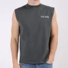 Palmes Rhythm Sleeveless T-Shirt 240GSM Jersey Charcoal