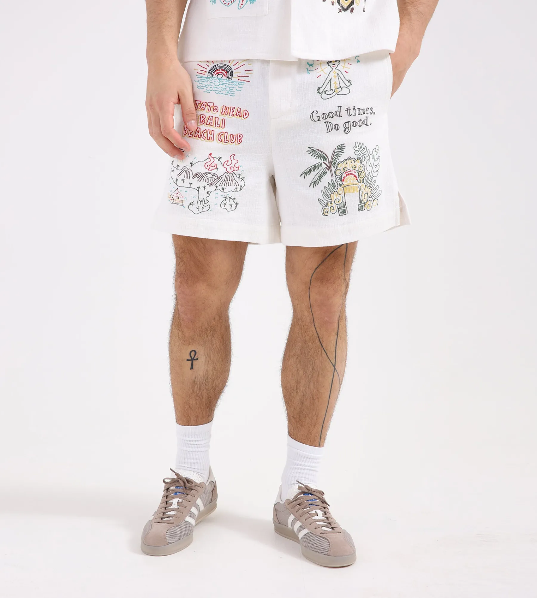 Potato Head Bali's Landscape Shorts White