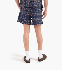 Potato Head Yin-Yang Paisley Shorts Navy Pink Beige