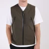 Purple Mountain Observatory Waxed Cygnus Gilet – P200 Washwax Khaki