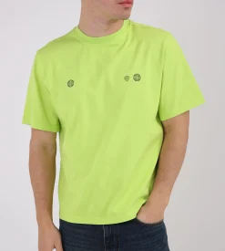 Purple Mountain Observatory Globe Tee Lime