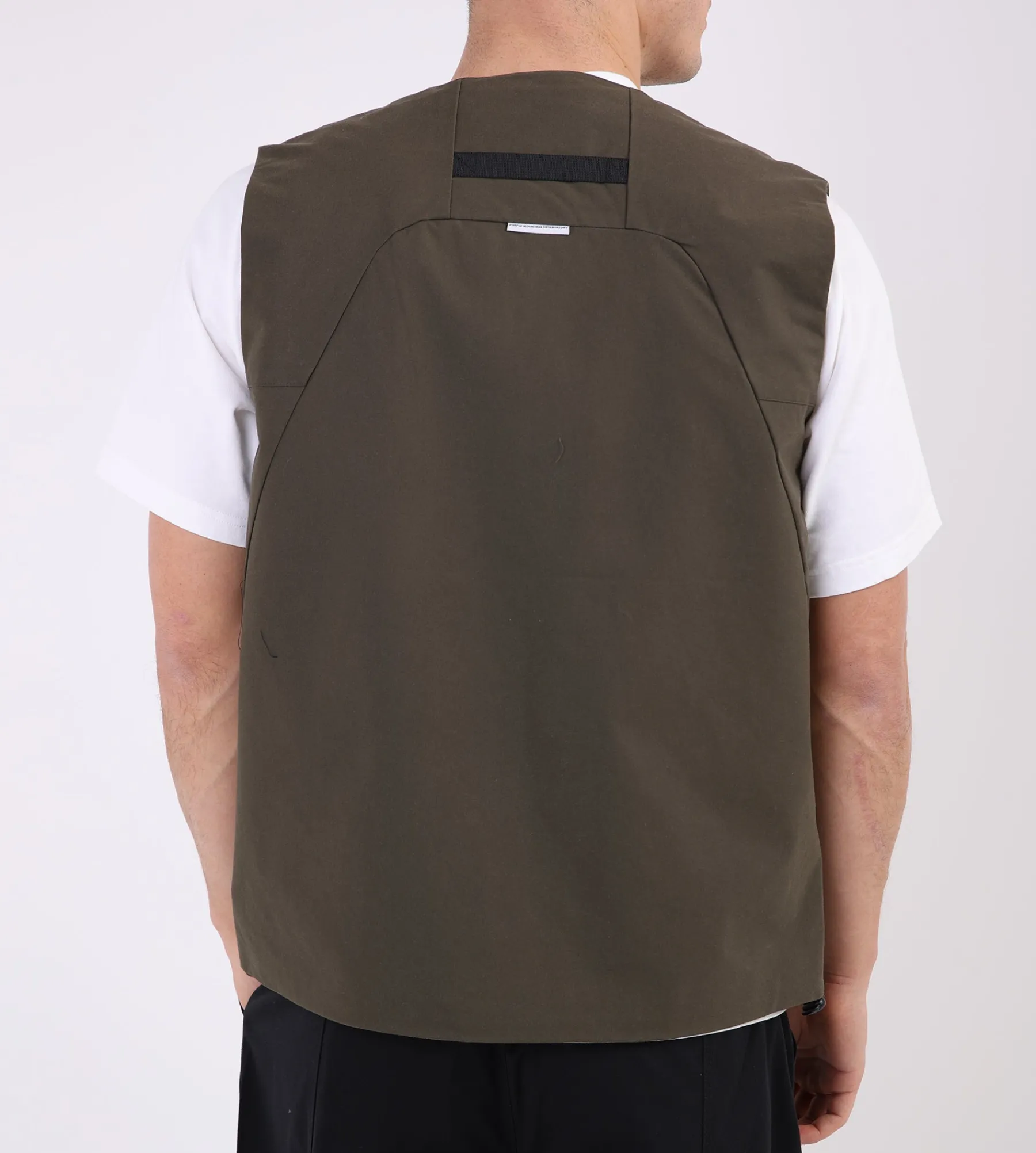 Purple Mountain Observatory Waxed Cygnus Gilet – P200 Washwax Khaki
