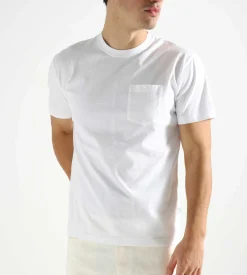 Reception Pocket T-Shirt Dinning Cotton Single Jersey White