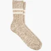 Rototo OG Cotton Slub Stripe Socks Coffee