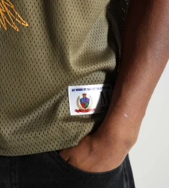 Sabbatical Crane Mesh Jersey Army Green