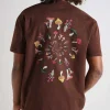 Sabbatical Dancing Shrooms T-Shirt Brown