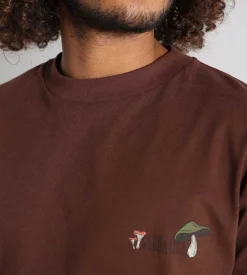 Sabbatical Dancing Shrooms T-Shirt Brown