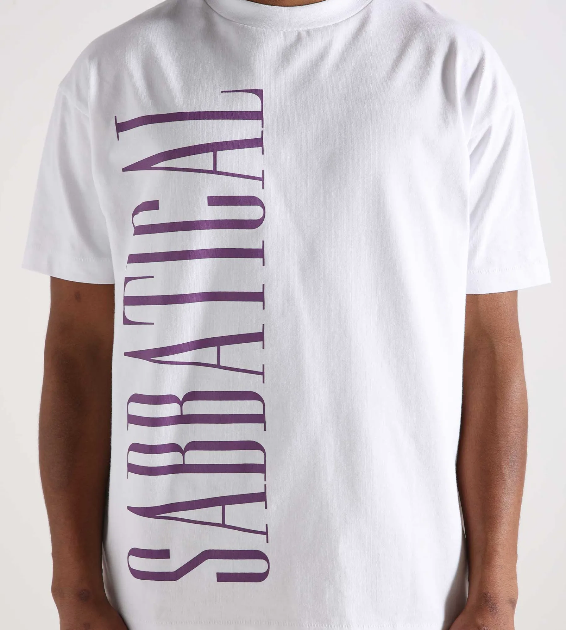 Sabbatical Logo T-Shirt White Purple Rain