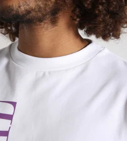 Sabbatical Logo T-Shirt White Purple Rain