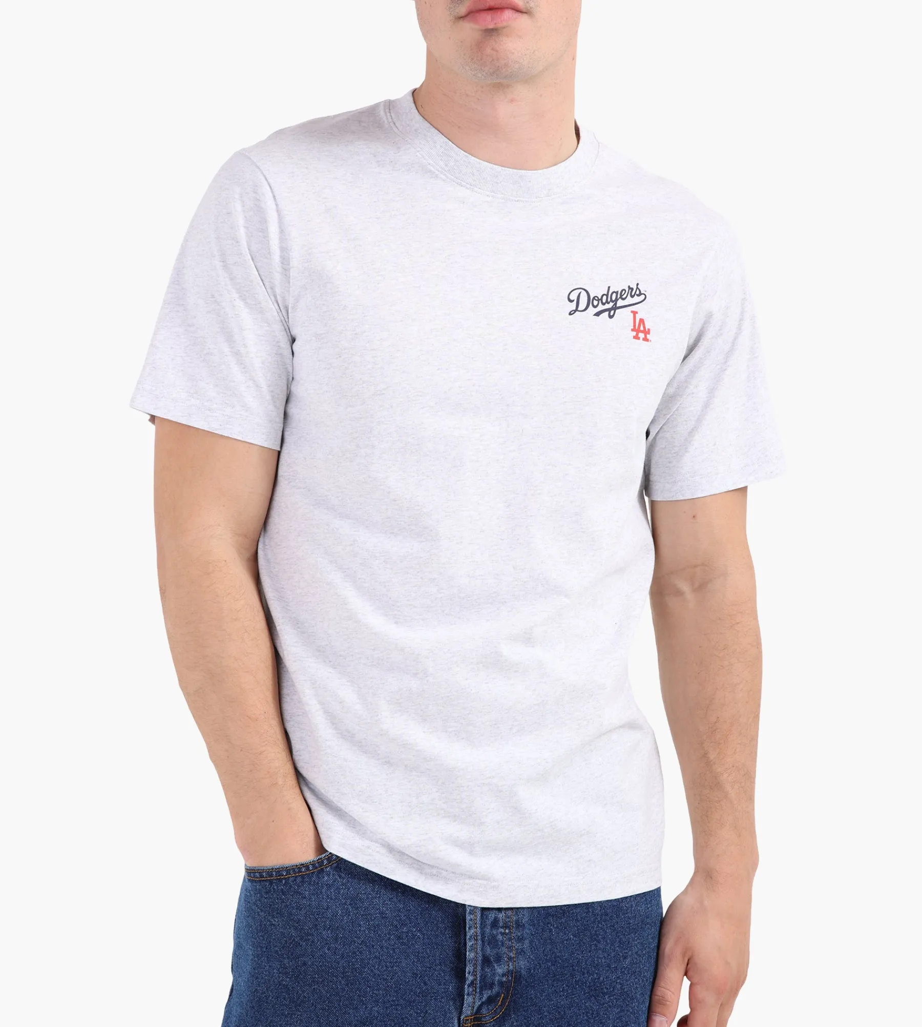 Sporty & Rich LA Dodgers Serif T-Shirt Heather Gray