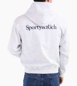 Sporty & Rich LA Dodgers Serif Hoodie Heather Gray