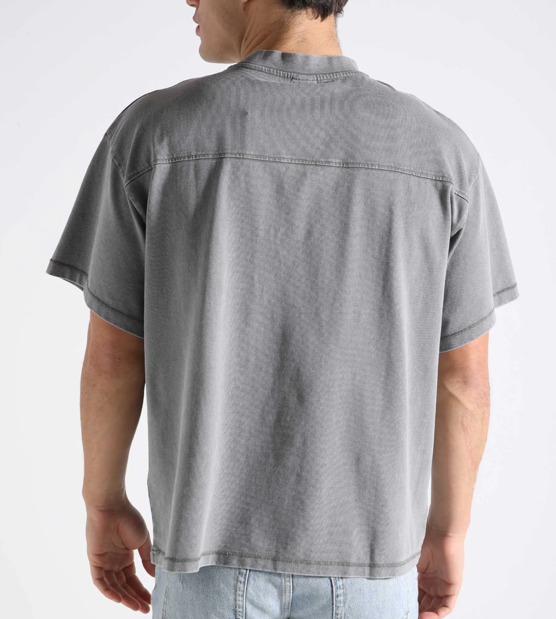 Won Hundred Staff Boxy Tee Washed Steel Grey