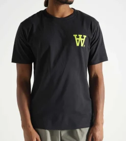 Wood Wood Ace AA Chest Print T-shirt GOTS 1031 Charcoal
